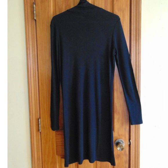Ralph Lauren Sport Turtleneck Women's Dress Knit Sz M Black Cotton/Lyocel - Picture 2 of 7